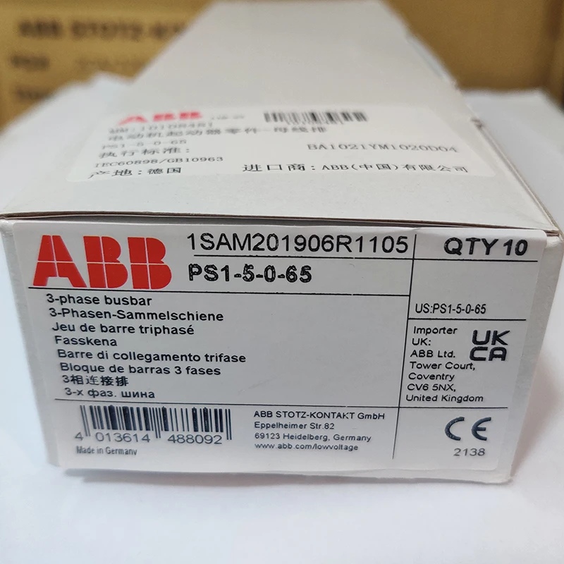 Original Original ABB motor starter accessory busbar PS1-5-0-65 1SAM201906R1105 genuine warmly  for 1year