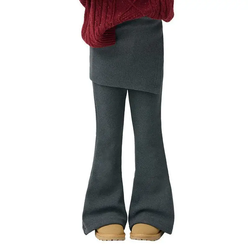 2025 نمط جديد الفتيات سميكة الشتاء الأطفال متوهج السراويل أفخم التنانير والسراويل الصوف أسفل السراويل لملابس خارجية #5