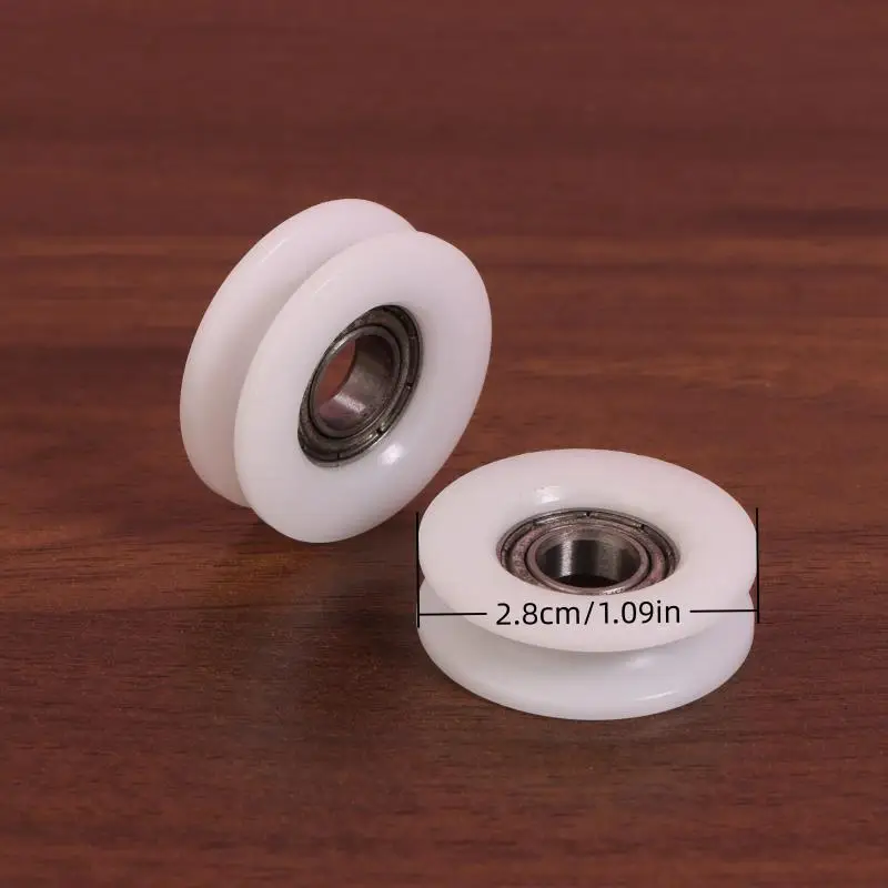 1/2 قطعة 8*28*9 مللي متر U الأخدود الأسطوانة بكرة البلاستيك 688 تحمل بكرة/عجلة مدفوعة ، بوم دليل عجلة/عجلة رفع الخط فوق