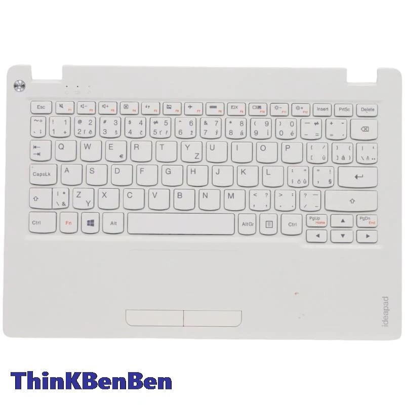 CZ Czech White Keyboard Upper Case Palmrest Shell Cover For Lenovo Ideapad 110S 11 11IBR 5CB0M53612