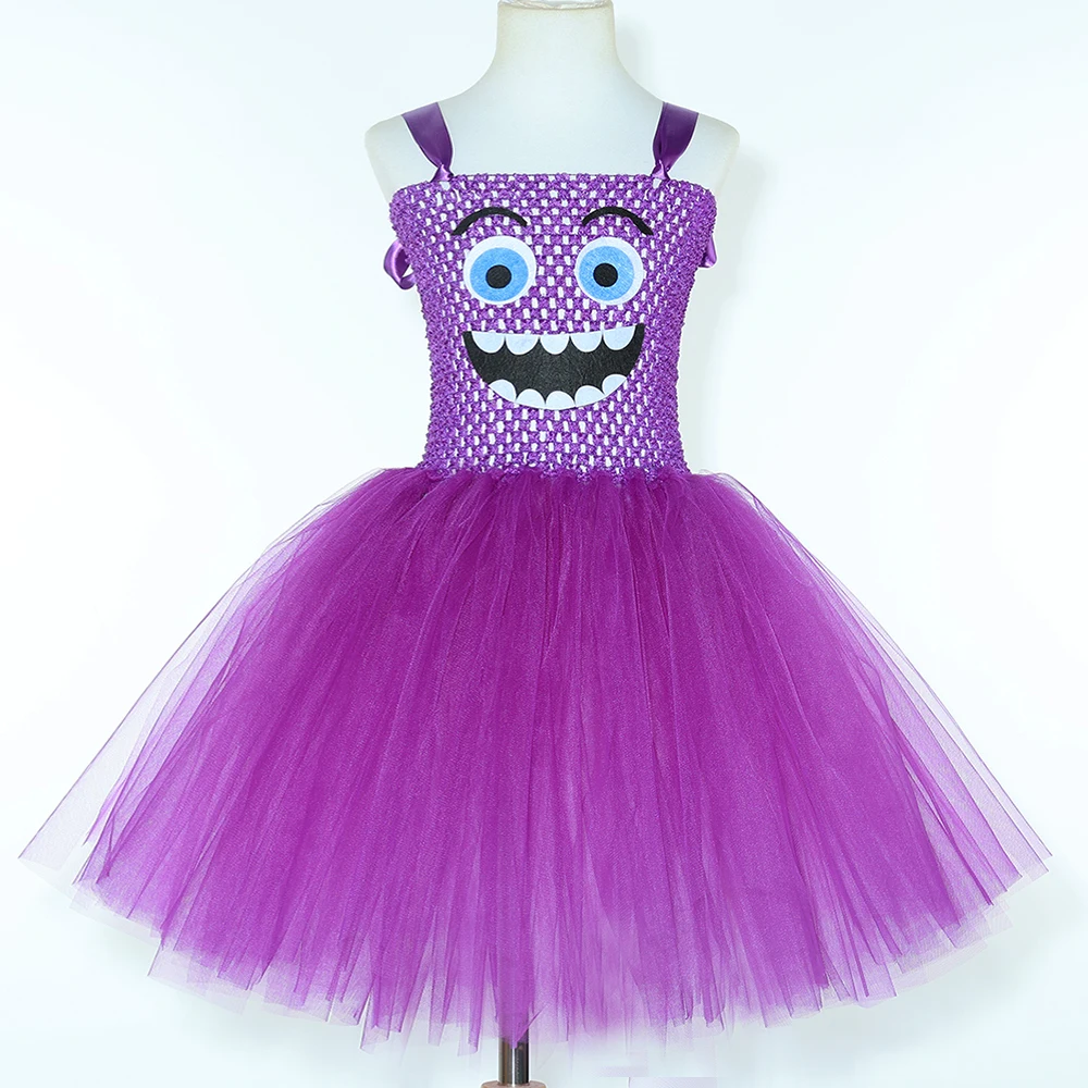 Fantasia de Monstro Roxo para - Toddler Girl Tulle Party Dress avaliação e preço
