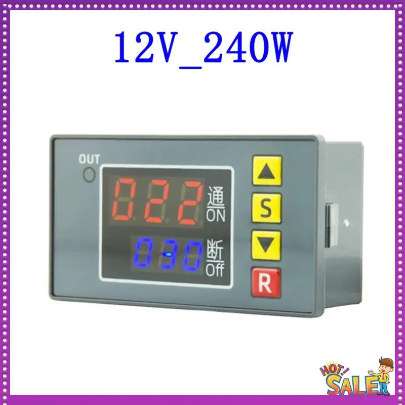 AA87 T3231 Цифровое реле задержки времени Многофункциональный светодиодный дисплей Циклический переключатель управления временем Регулируемое реле времени, прочный