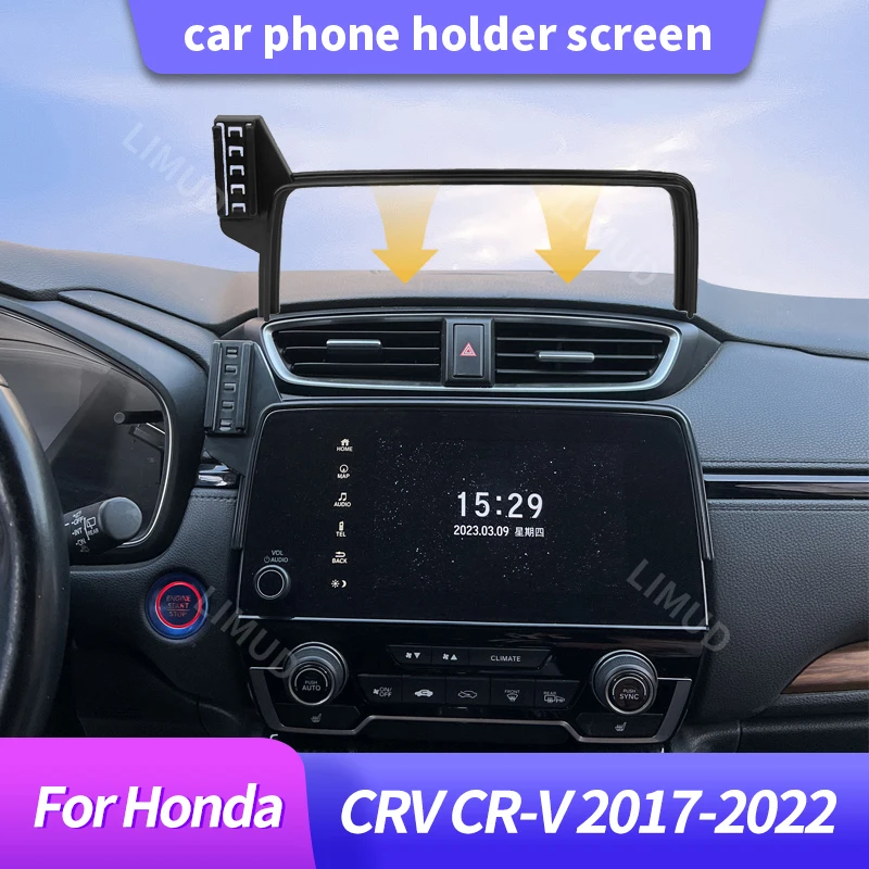 Car Phone Holder&Fixed Base for Honda CR-V 2017-2022 with 7-inch Screen,No Impact on Normal Screen Function After Installation
