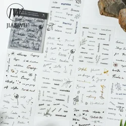 JIANWU Letter From Yamano Series Vintage English Text Material Collage Sticker Book Creative DIY Journal Stationery