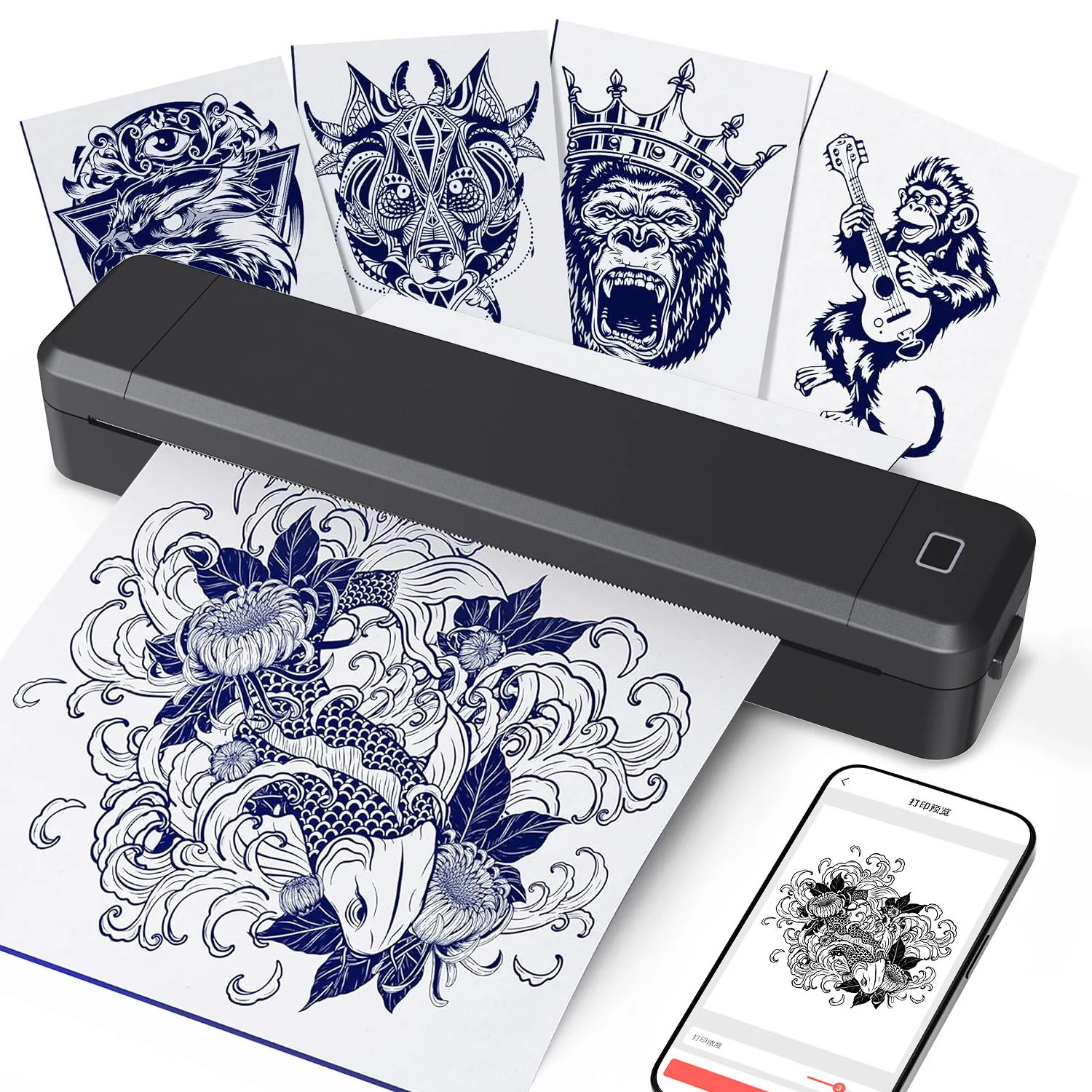 Carta Universale per Trasferimento Tatuaggi Formato A4, Carta Termica per Stencil, Compatibile con Macchina per Trasferimento Tatuaggi Marklife X8