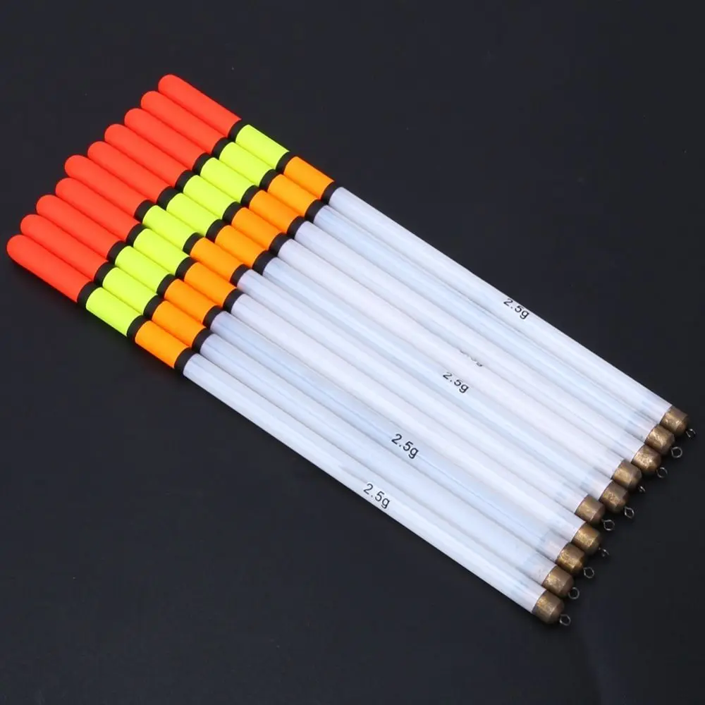 

10 Pcs Plastic Fishing Floats Transparent 2.0g 2.5g 3.0g Fishing Bobber Lightweight Multi-Purpose Fishing Bobber Stick