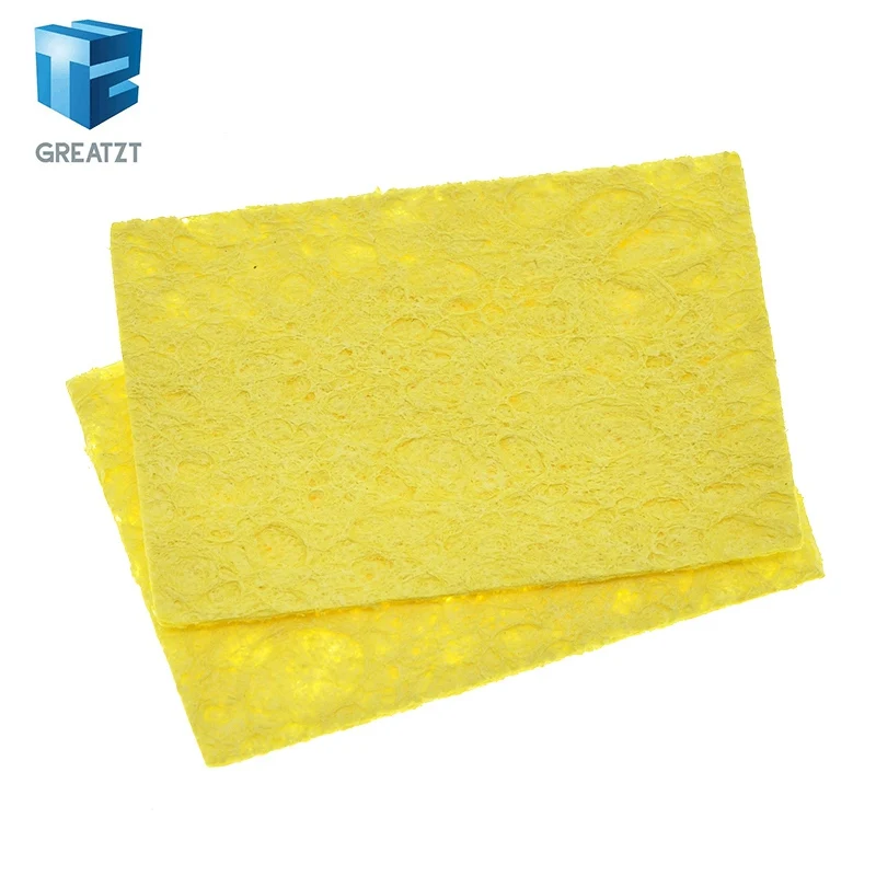 High quality 10Pcs High Temperature Resistant Sponge Electric Iron Tip Cleaning Sponge Rectangular 3.5CM*5CM