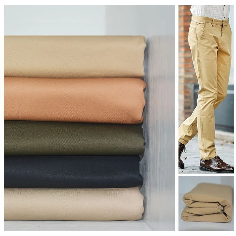 

Fashion Polyester Cotton Twill Suit Fabric Per Meter for Skirts Dresses Clothing Sewing Plain Stretch Cloth Comfortable Drape