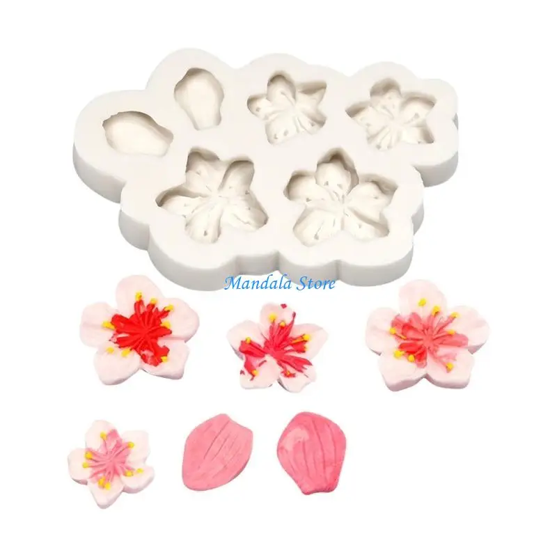 

U2JC Functional Plum Blossom Silicone Molds for Artistic Cake and Cookie Decoration
