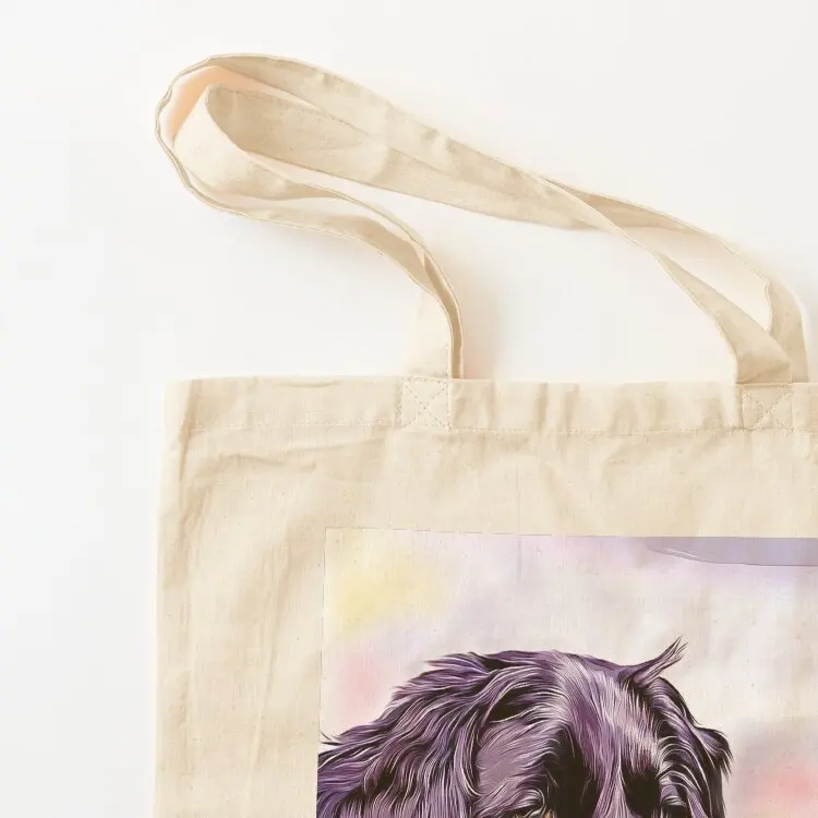 Flat coated retriever face Tote Bag shoping bag Women's bags Shopper handbag canvas shopping bag