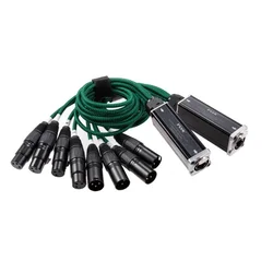 1Pair male+female  RJ45 To XLR Audio Cable DMX Splitter For Snake Cable Network Extension Of Stage Or Studio Recording