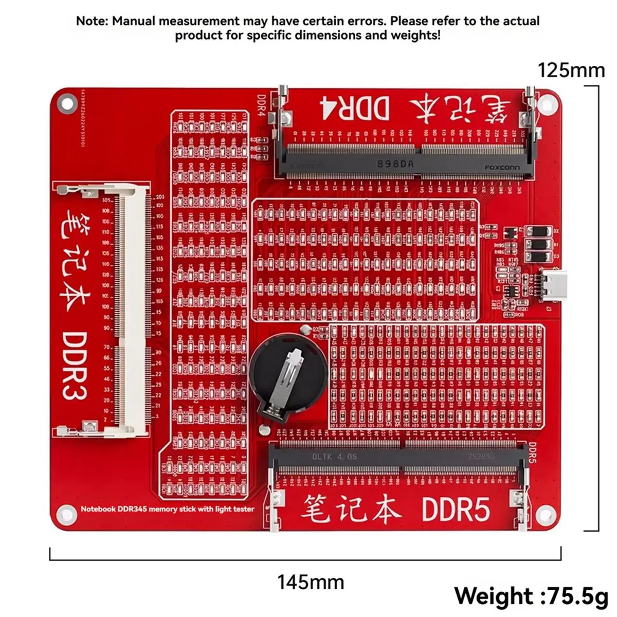 Mega Soldes 618 : Testeur de Mémoire DDR3/4/5 Universel, Analyseur de Module RAM, Outil de Diagnostic pour Ordinateurs Portables