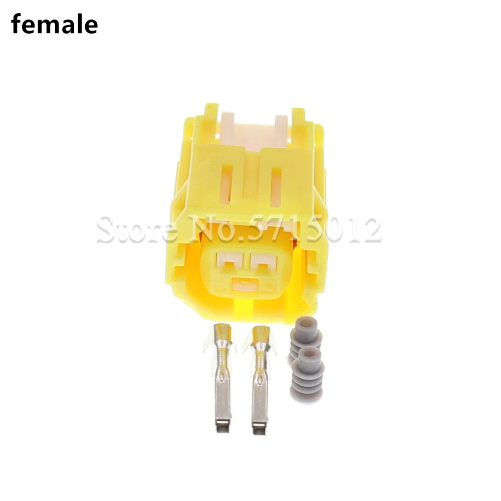 2 Hole Yellow Car Wiring Socket Automotive Wire Connector Auto Adapter 7283-8794-70 90980-12490