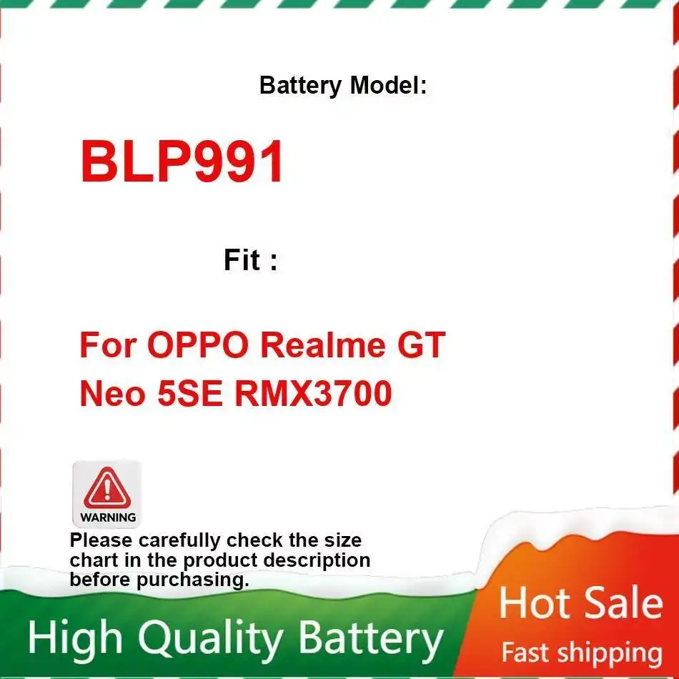 

BLP991 High Quality 2750Mah Good Low-Temperature Performance Mobile Phone Battery For Oppo Realme GT Neo 5SE RMX3700