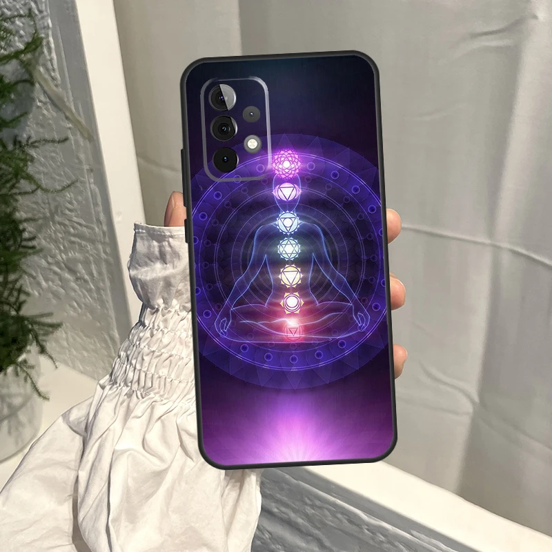 ماندالا شقرا اليوغا حقيبة لهاتف سامسونج جالاكسي A15 A35 A55 A54 A34 A14 A13 A23 A33 A53 A52 A32 A12 A56 A36 A16 A17