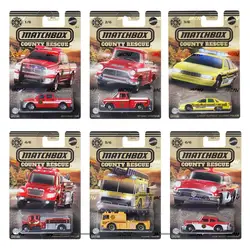 Original Matchbox Car Country Resescue Toys for Boys 1:64 Diecast Ram Chevy Caprice Police Stepside Freightliner Flame Tamer