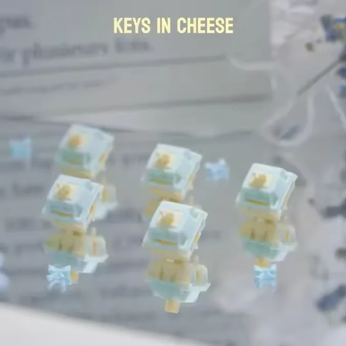 Keygeek Blue Cheese V2 Switches Mx Structure Linear Switch Accessories Customized For Mechanical Gaming Keyboard 70/90/110pcs