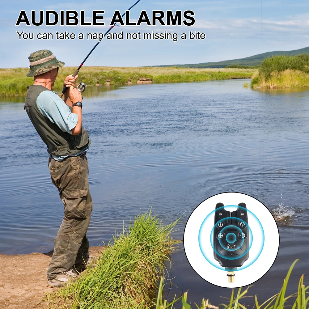 JY-1 Fishing Accessories with Volume Tone Sensitivity Control Accessories LED Indicator Carp Fishing Bite Alarm
