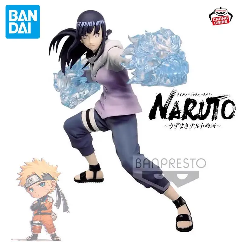 

In Stock Bandai Original Naruto Hyuga Hinata Figure Anime Action Model Cartoon Dolls Desktop Toy Decor Ornaments Festival Gifts