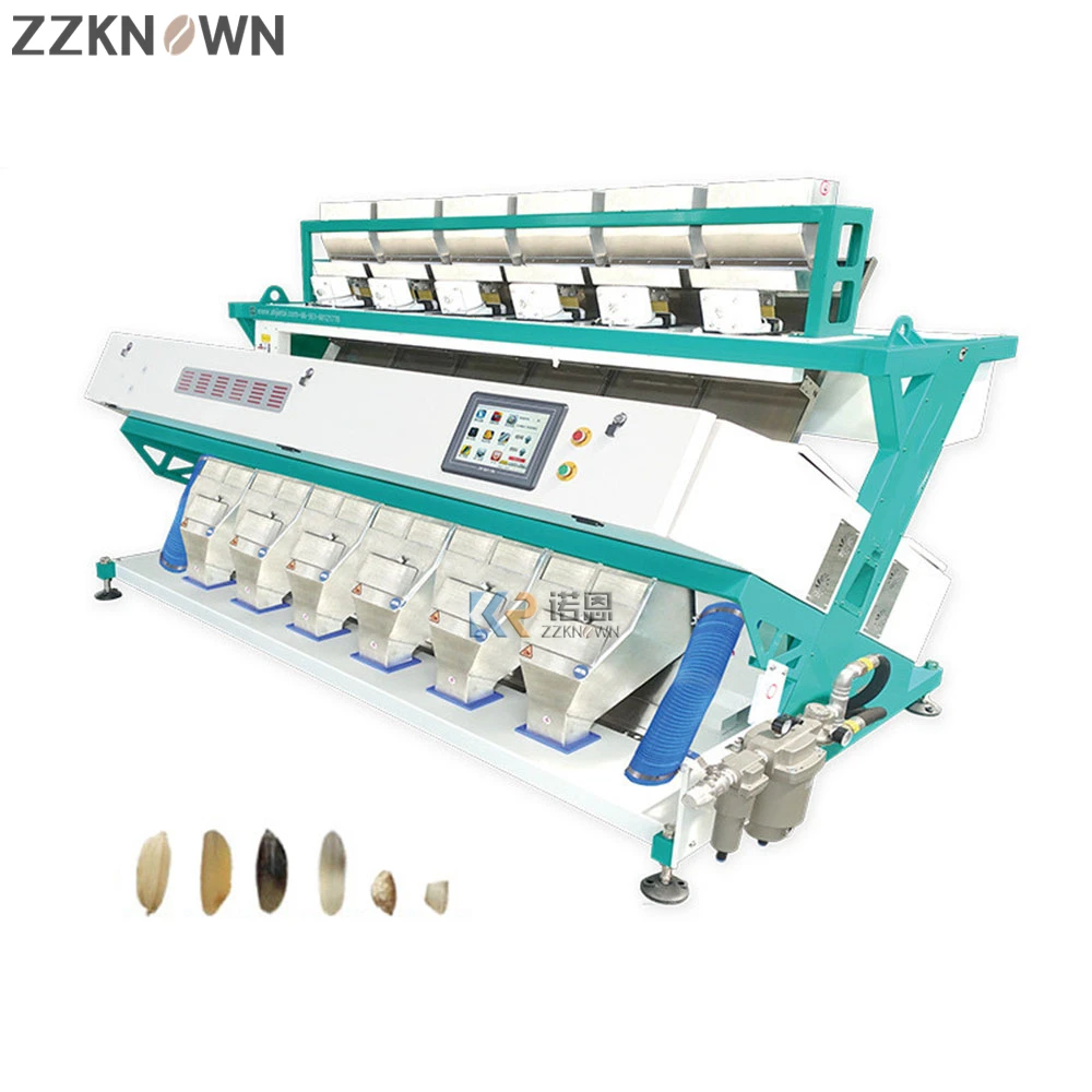 Classificador de cores de arroz de grãos de alta configuração Seletor de cores de câmera CCD de plástico comercial para venda