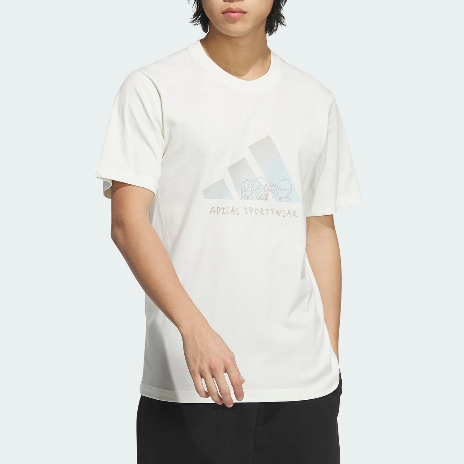 

Официальная мужская спортивная повседневная футболка Adidas M GFX TEE 3, JP4584