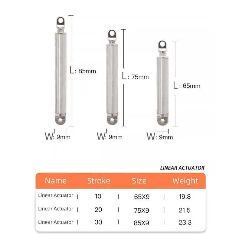 Imagem -03 - Push Rod Telescópico Automático Atuador Linear Equipamento Motor Reciprocante Acessórios de Aço Inoxidável