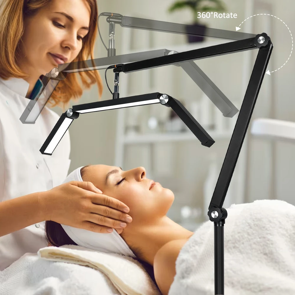 26 ZOLL Halbmondlicht Halbmond Stehlampe mit Halter 360 ° Rotierender Lichtkopf für Wimpernverlängerungen, Tattoo-Hautpflege-Augenbrauen – Detail 5