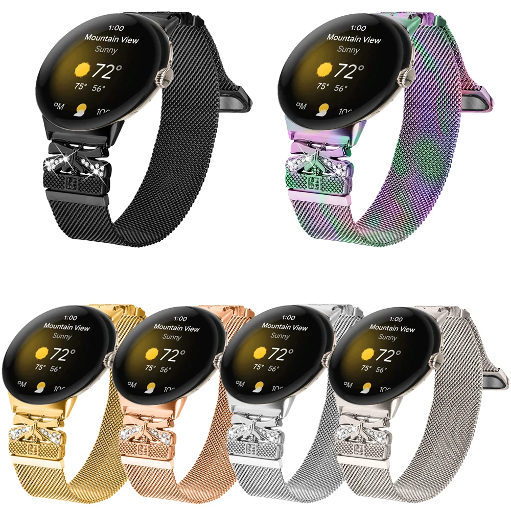 Миланская петля для Google Pixel Watch 3, 41 мм, аксессуары для браслетов, металлический браслет из нержавеющей стали для Pixel Watch 1 2 Band