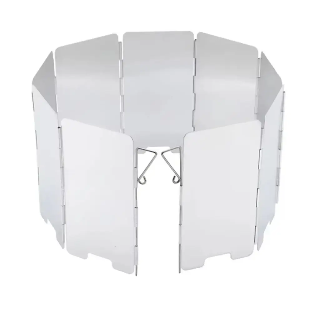

9 Plates Camping Cooking Wind Shield Foldable Aluminum Camp Stove Windshield Safe Cookware Camping Equipment Camping