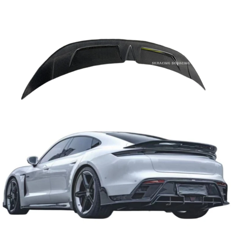 Carbon Fiber Rear Trunk Spoiler Lid Wing Tail   Exterior Bodykit For Porsche Taycan