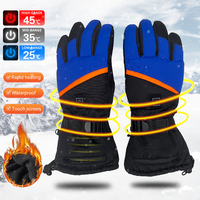 Electric Heated Gloves Winter Skiing Heated Gloves Warm Waterproof Rechargeable Heating Thermal Gloves For Snowmobile Outdoor