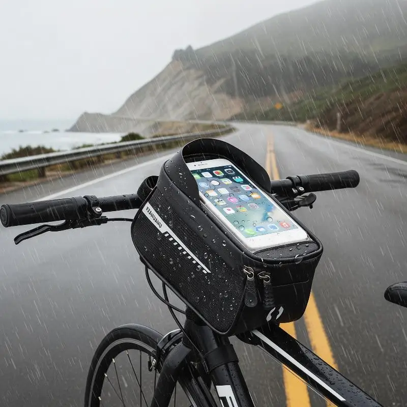 2026 NEU Wasserdichte Touchscreen-Handyhalterung Fahrrad-Vorderrahmentasche Stoßfest für Mountainbike und Rennrad Tägliche Radfahrten