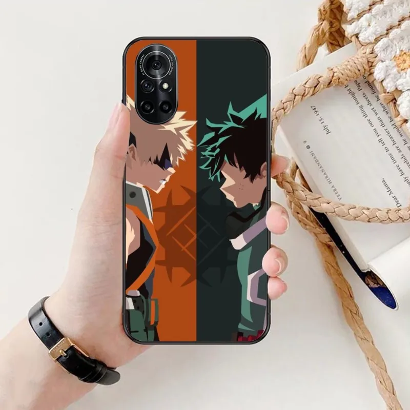 My Hero Academia Phone Case for Honor 70 50 20 7S X9 X8 X7 Magic 4 3 Pro Black Soft Cover Funda Shell