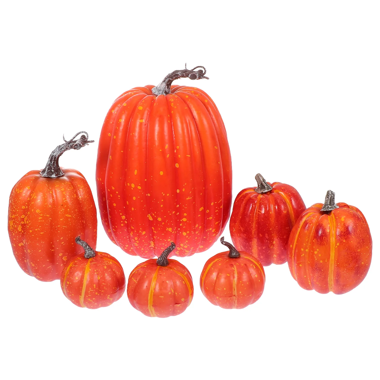 

7pcs Halloween Simulation Pumpkin Model Artificial Craft Fall Harvest Decoration Halloween Party Foam Pumpkin Ornaments Props