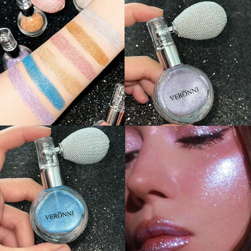 9-Color Ube Purple Eyeshadow Palette + 4-Color Highlighter Spray Set –Matte & Shimmer, Versatile Glow for Day to Night,Festival