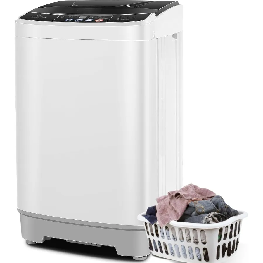 

Портативная стиральная машина Портативная стиральная машина 20 фунтов со сливным насосом Компактная стиральная машина 2,8 куб. футов с 10 программами 8 уровнями воды