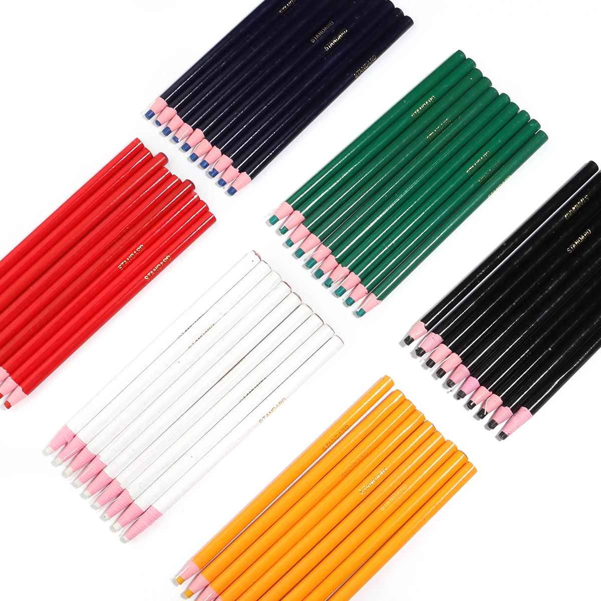 6pcs Cut-free Sewing Chalk Tailor Pen for Garment Leather Marking Crayon Sewing Tools Multicolor Fabric Cloth Marker Pencils