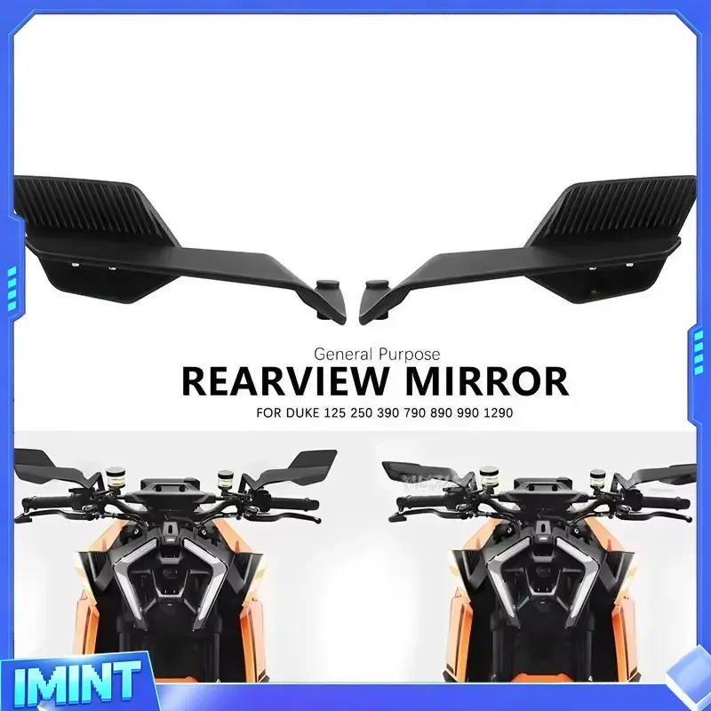 Fit For DUKE 125 200 250 390 690 Duke390 DUKE690 DUKE125 DUKE200 DUKE250 Motorcycle CNC foldable rearview mirror fixed wing