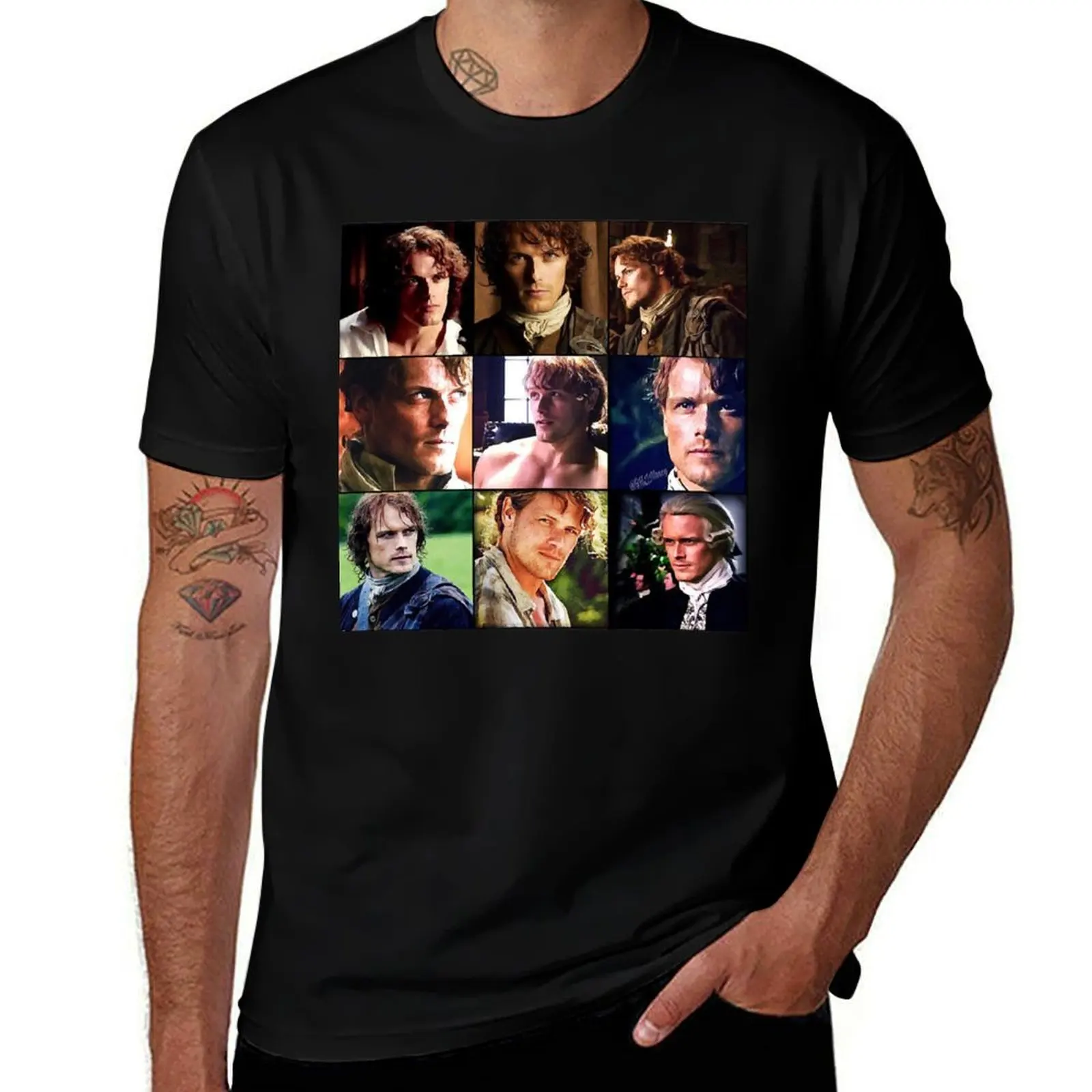 

Mens My Favorite Sam Heughan Active Gifts Movie Fan T-Shirt funny t shirts man T-Shirt