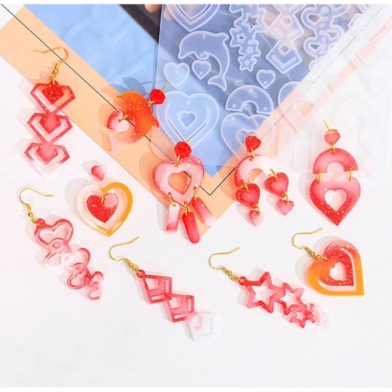 Alternative Shaped Ornament Mold Silicone Pendant Mold for Jewelry Making Crafts Resin Crystal Pendant Mold