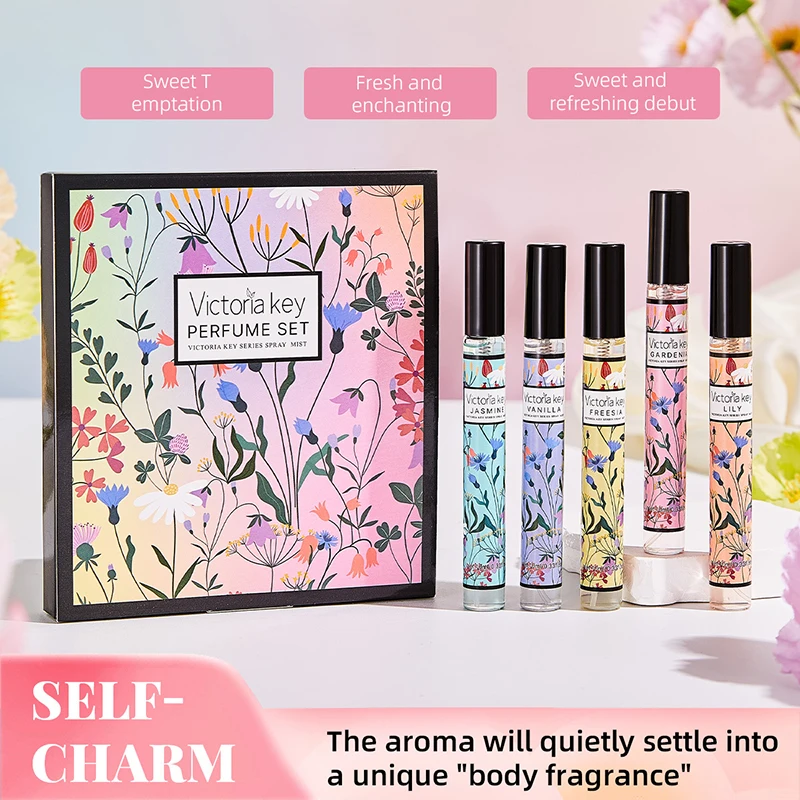 

﻿ Женская подарочная коробка для духов, свежий натуральный цветочный аромат, стойкий аромат, туалетная вода, портативная коллекция духов с несколькими запахами