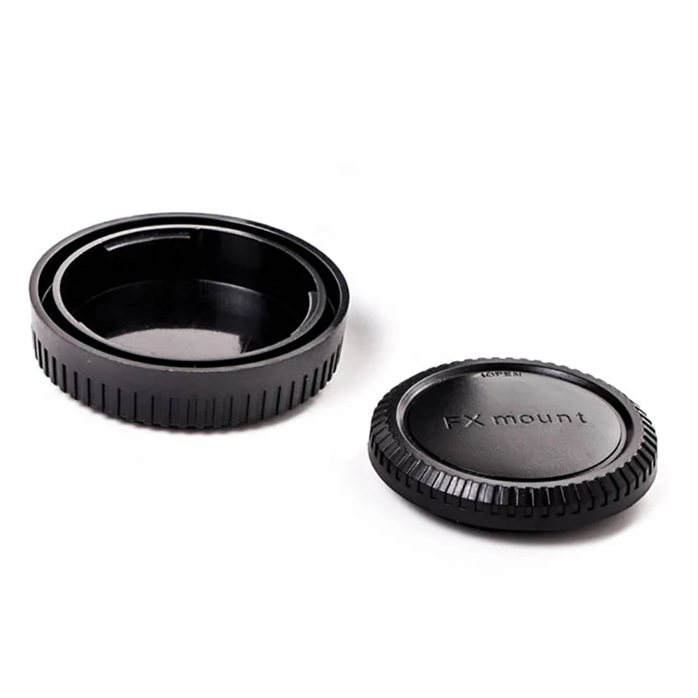 Achterste Lensdop En Voorkant Body Cap Cover Voor Fuji Fujifilm Fx-Mount Camera Anti-Stof Bescherming Plastic Zwart