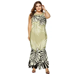 New Design Custom Mumu Dresses Samoan Puletasi Island Women Clothing Elegant Party Long Polynesian Mermaid Dress