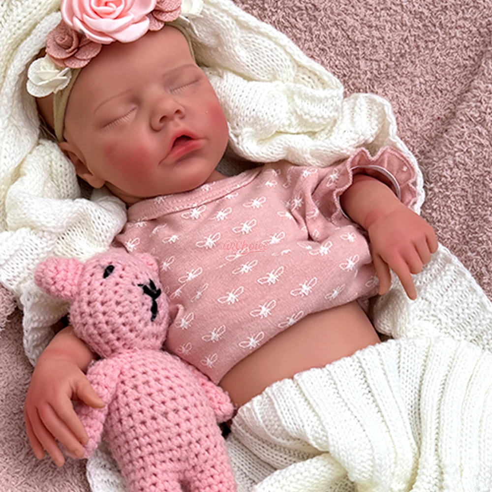 

Реалистичная силиконовая кукла Reborn для маленьких девочек, 45 см, мягкий корпус, реалистичные функции, утяжеленная кукла для коллекционного художника, детская игрушка