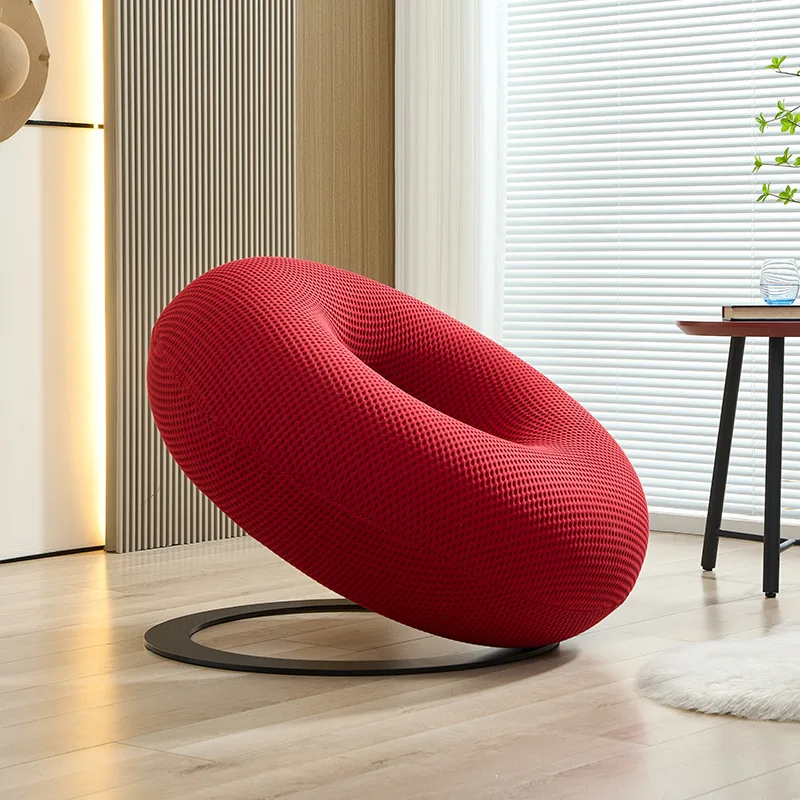 

Designer creative donut lounge chair Italian minimalist lazy sofa cute round low stool sofa living room