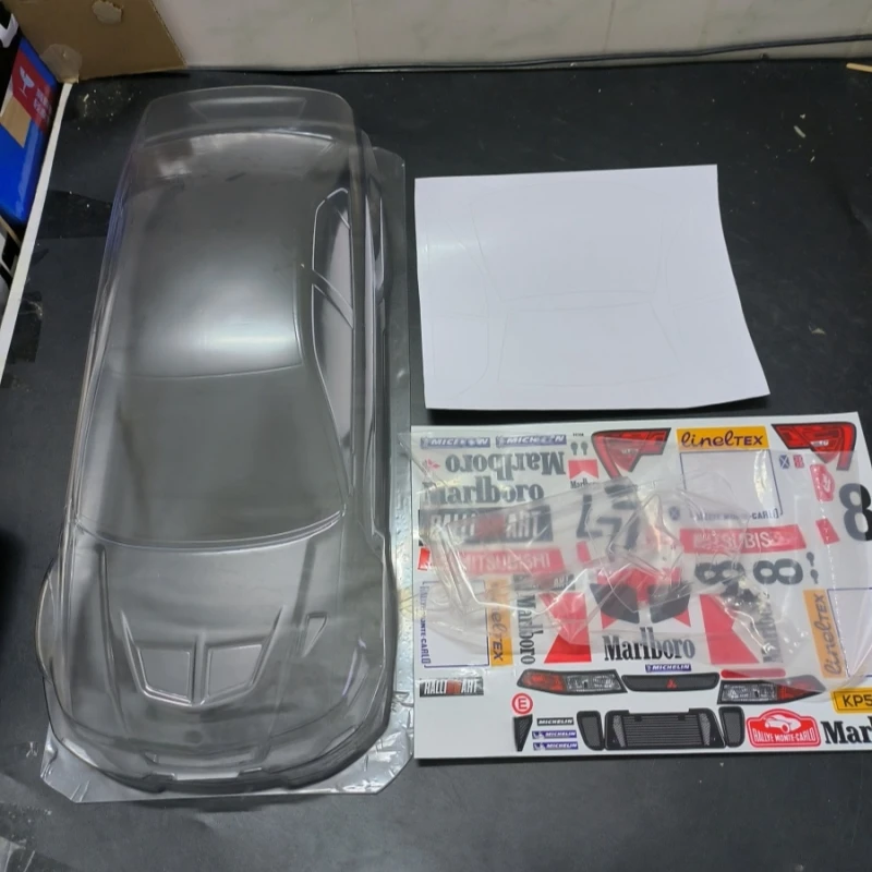 TC104 1/10 Lancer Evolution V Clear body shell 190mm do RC Drift car 255-260mm Wheelbase Tamiya tt02 HSP 3Racing LC Racing