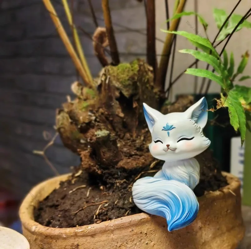 ​ ​ انمي ياباني Kawaii الثعلب مكتب صغير ديكور الإبداعية تحصيل المنزل حديقة غرفة نوم غرفة المعيشة العصرية هدية ديكور المنزل FYFM ​ ​