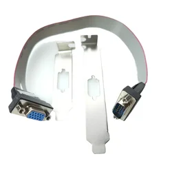 Full and Low Profile Half Size Bracket Mainboard VGA Interface 15Pin Male To Female Computer Monitor TV Projector Cable 30cm