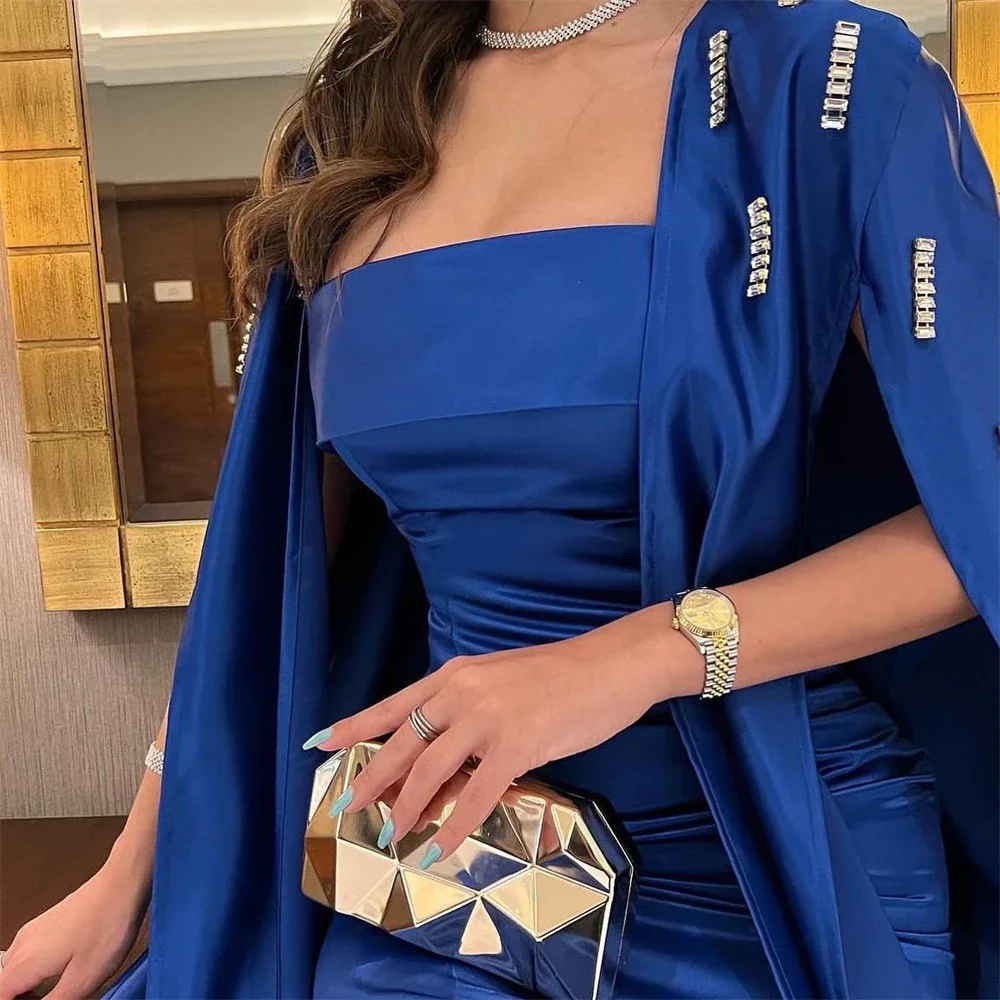 Prom Dress فستان سهرة نسائي Boat Neck Two-piece Satin Formal Women YipeishaOccasion Evening Gown Islamic فساتين مناسبة حسب الطلب