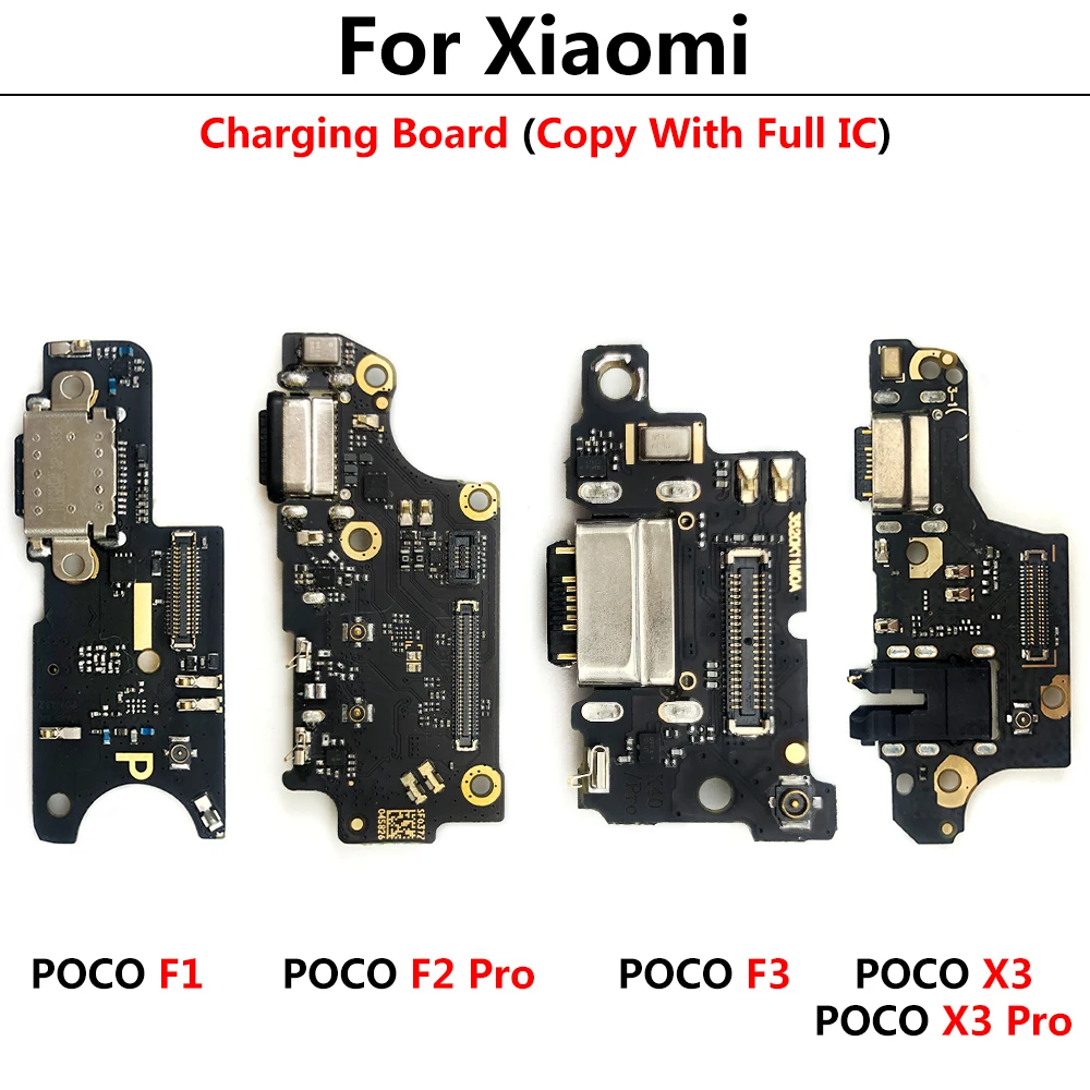 New For Xiaomi Poco F2 Pro F1 F3 X3 Pro USB Power Charging Board Connector Plug Port Dock With Mainboard Motherboard Flex Cable